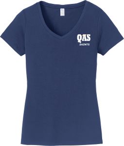 Port & Company Ladies V-Neck Tee, Navy